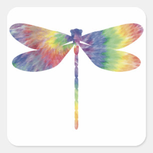 Gefärbte Krawatte Thin Dragonfly Sticker