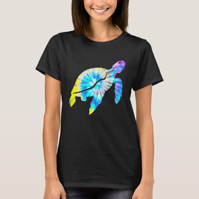 Gefärbte Krawatte Turtle Sea Turtle T-Shirt (Vorderseite)
