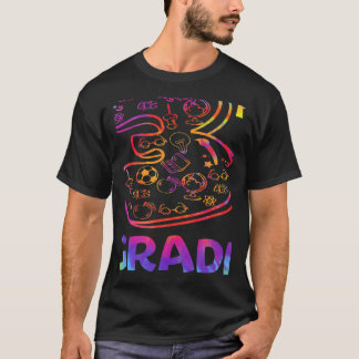 Gefärbte Krawatte Typografie-Lehrerin der dritten  T-Shirt
