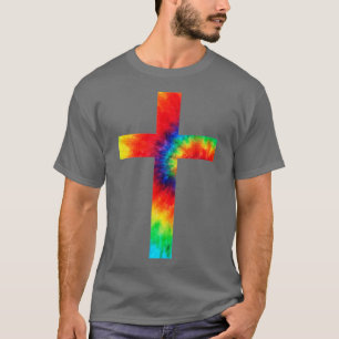Gefärbte Krawatte über Krawatte stirbt Religion T-Shirt