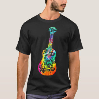 Gefärbte Krawatte Ukulele Player Hawaiian Musician T-Shirt