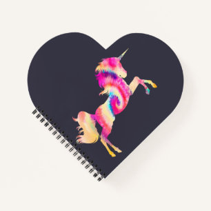 Gefärbte Krawatte Unicorn-Notebook Notizbuch