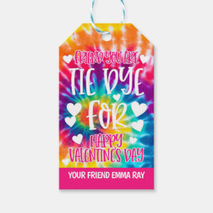 Gefärbte Krawatte Valentine Favor Tag Geschenkanhänger