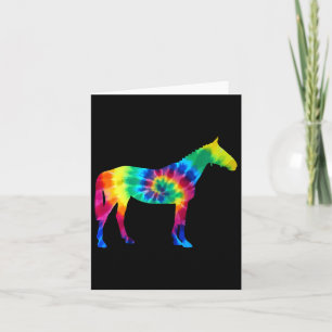 Gefärbte Krawatte Vintag Hippie Reiten Reiten Karte