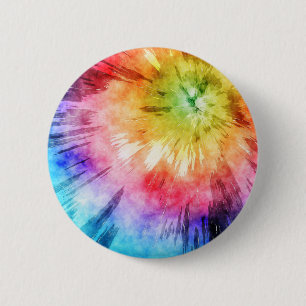 Gefärbte Krawatte Wasserfarbe Button