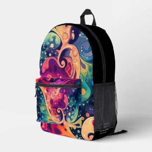 Gefärbte Krawatte Wirbel und dots benutzerdefinier Bedruckter Rucksack