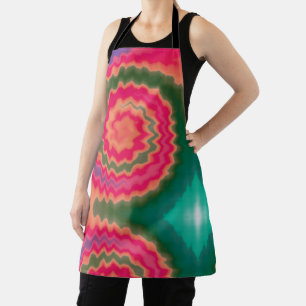 Gefärbte Krawatte wirbelnd funky Retro groovy bunt Schürze