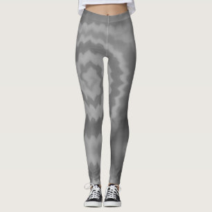 Gefärbte Krawatte wirbelnd funky Retro groovy grau Leggings