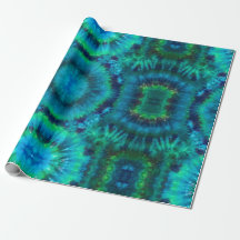 Gefärbte Krawatte Wrapping & Craft Paper in Blues
