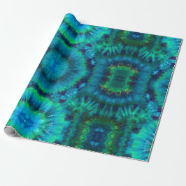Gefärbte Krawatte Wrapping & Craft Paper in Blues  Geschenkpapier