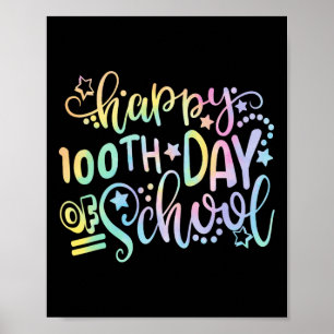 Gefärbte Krawatte zum 100. Schullehrertag Poster
