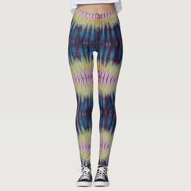 Gefärbte Krawatten Leggings (Vorderseite)