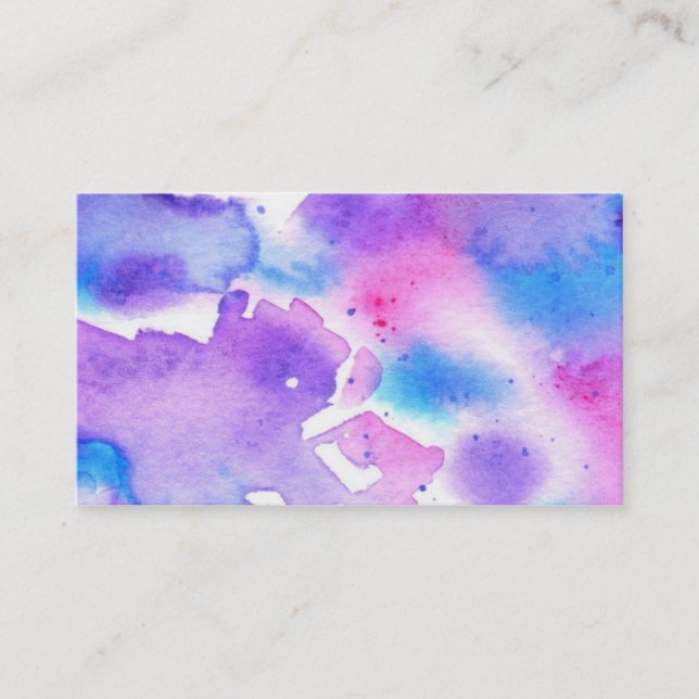 Gefärbte Krawattewatercolor-Geschäfts-Karte Visitenkarte (Vorderseite)
