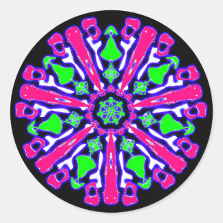 Gefärbter Psychedelikatsticker Nr. 4 Runder Aufkleber