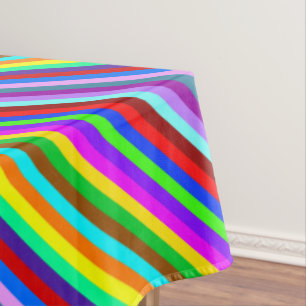 Gefärbtes HOLI Stripes Muster + Ihre Ideen Tischdecke