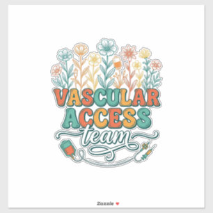 Gefäßzugangsteam Florales Medizin-Shirt-Design_1 Aufkleber