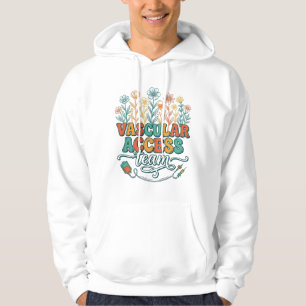 Gefäßzugangsteam Florales Medizin-Shirt-Design_1 Hoodie