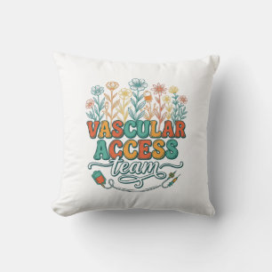 Gefäßzugangsteam Florales Medizin-Shirt-Design_1 Kissen