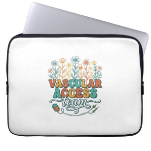 Gefäßzugangsteam Florales Medizin-Shirt-Design_1 Laptopschutzhülle