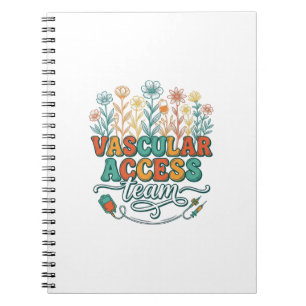 Gefäßzugangsteam Florales Medizin-Shirt-Design_1 Notizblock