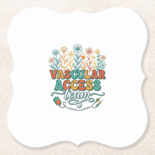 Gefäßzugangsteam Florales Medizin-Shirt-Design_1 Untersetzer