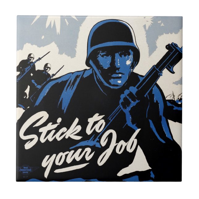 Gefechtsfeldangriff amerikanischer Krieger Fliese (Vorderseite)