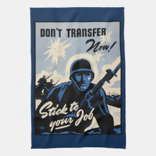 Gefechtsfeldangriff amerikanischer Krieger Geschirrtuch