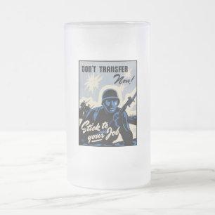 Gefechtsfeldangriff amerikanischer Krieger Mattglas Bierglas