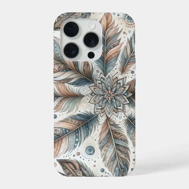 Gefiederte Blume iPhone 15 Pro Hülle (Rückseite)