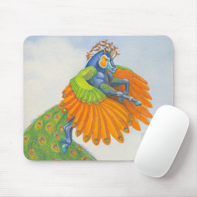 Gefiederter Pegasus Mousepad (Mit Mouse)