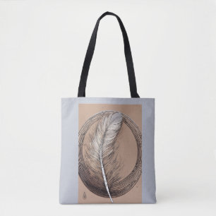 Gefiedertes Emblem Tasche