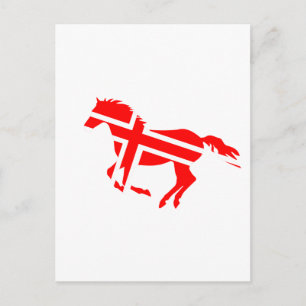 Geflaggtes Pferd Postkarte