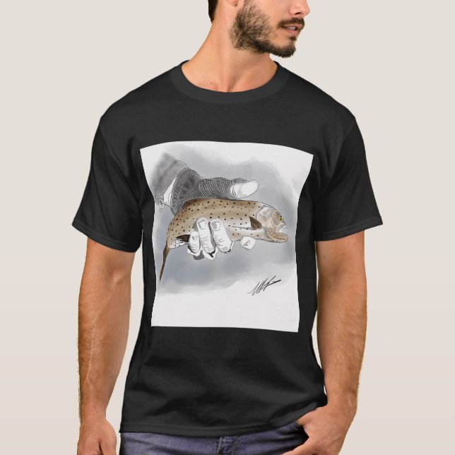 Gefleckter Forelle im Handschuh T-Shirt (Vorderseite)