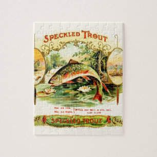 Gefleckter Forellen-Vintage-Kunst