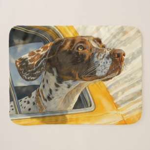 Gefleckter Hund auf Autoreise-Kunstprint Sherpadecke