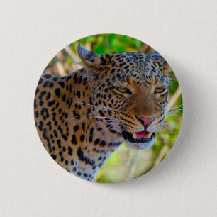 Gefleckter Leopard Button
