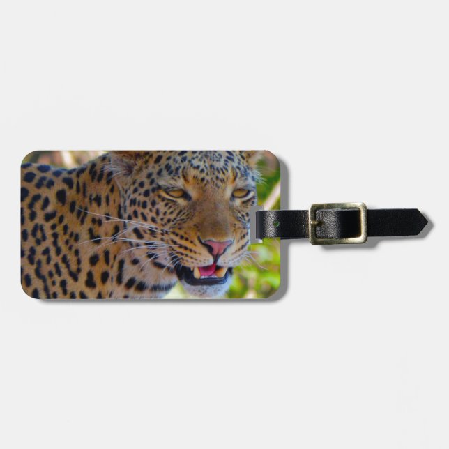 Gefleckter Leopard Gepäckanhänger (Vorderseite horizontal)