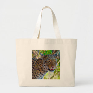 Gefleckter Leopard Jumbo Stoffbeutel