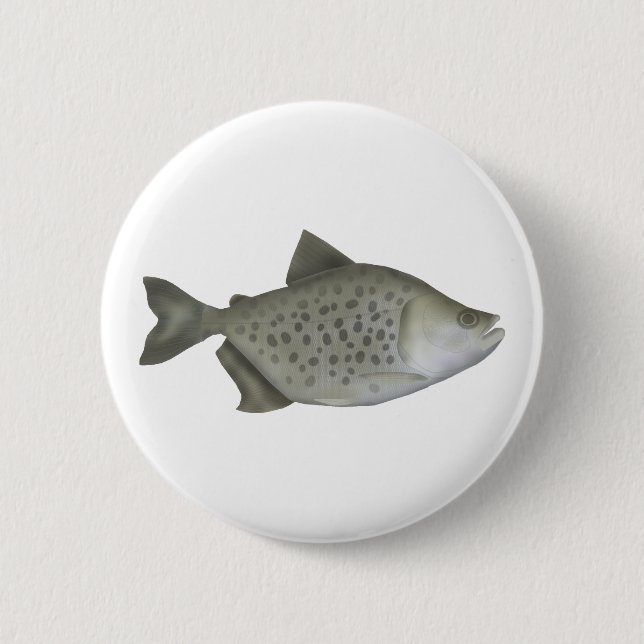Gefleckter Piranha Button (Vorderseite)