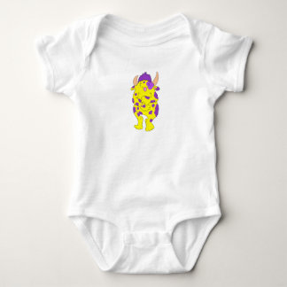 Geflecktes Fuzzy-Monster-Baby-Top Baby Strampler