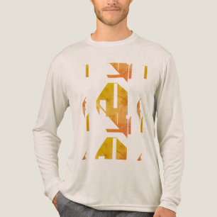Geflecktes Gold Orange Südwestlich inspiriertes Ab Tri-Blend Shirt