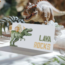 Geflochtene Dinosaurier Food Zelt Cards