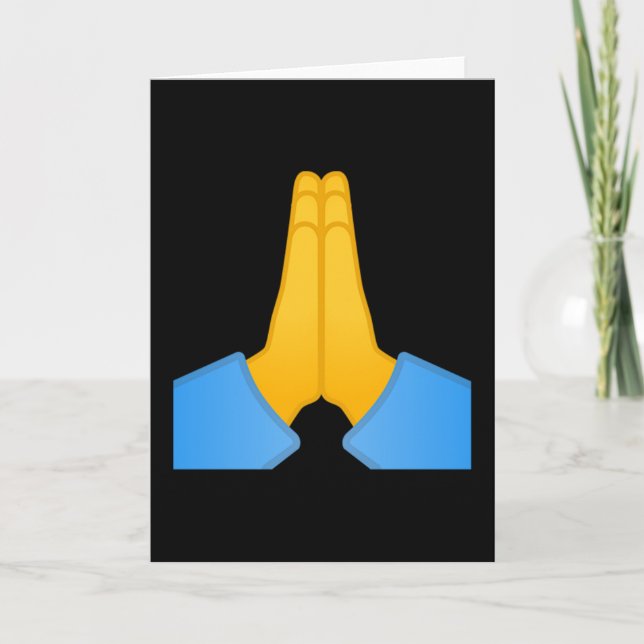 Geflochtene Hände Emoji Karte (Vorderseite)