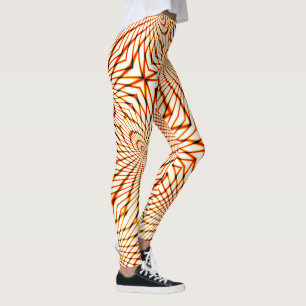 geflochtene orangefarbene Linien bilden einen gesu Leggings