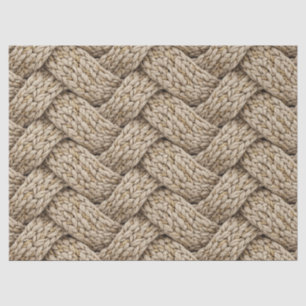 Geflochtene Strickstruktur – Warmes Beige Seidenpapier