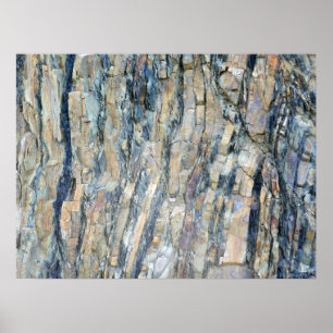 Geflochtener Felsen im Olympischen Nationalpark Poster