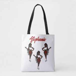 Geflochtener Tänzer personalisierte Tasche (Rot)