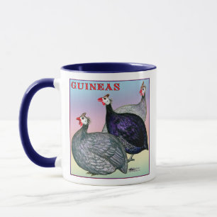 Geflügel der Guinea-drei Tasse