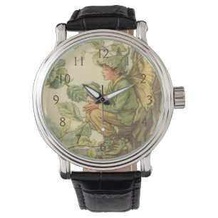 Geflügel-Elm-Fee in einem Baum Armbanduhr