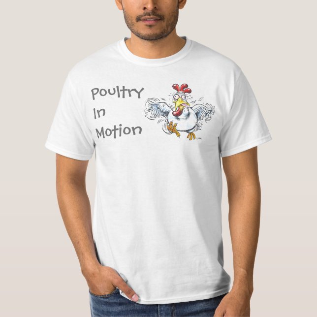 Geflügel in der Bewegung T-Shirt (Vorderseite)